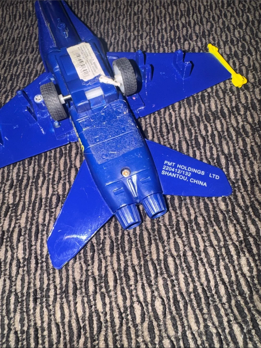 Rare and Expensive Blue & Yellow US Navy Blue Angels Jet Fighter. $65 on EBay!